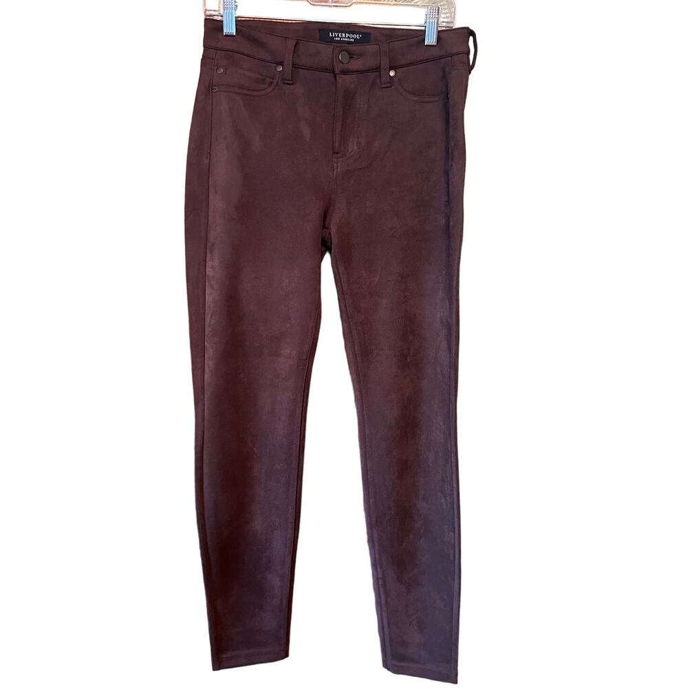 Liverpool Los Angeles Madonna Skinny Faux Suede Pants - 6